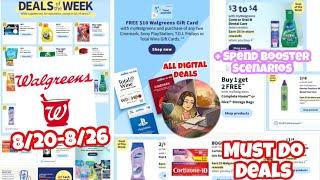 WALGREENS MUST DO DEALS 8/20-8/26 + SPEND BOOSTER SCENARIOS