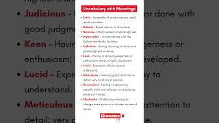 Master English Vocabulary | 100+ Words with Meanings, Examples & Usage  Improve Your Language Skills