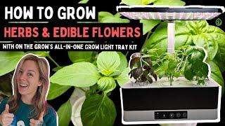 How to Grow Herbs & Edible Flowers with All-In-One Grow Light Tray Kit | Hydroponics | Microgreens