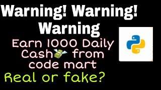 Now You Can Earn 1000 Daily # Real Or Fake # With Proof # Code Mart