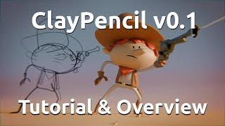 034 Claypencil v0.1 Tutorial & Overview For Blender 4.3