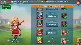 Lords mobile limited Challenge witch doll stage 5 auto | dark disaster stage 5 | Astre stage 5