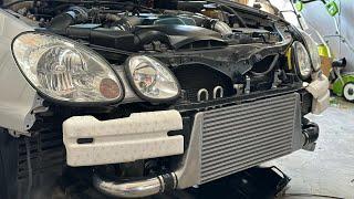 Toyota Aristo JZS161 GReddy/Trust Style intercooler install.