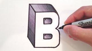 How to Draw the Letter B in 3D