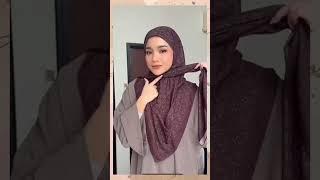 Tutorial Hijab Segiempat Motif Simpel dan Elegan. link ada di diskripsi