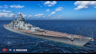 Линкор Preussen 227К Урона! Мир кораблей World of Warships