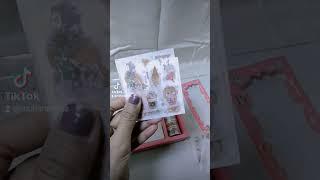 ASMR SatisfyingVideo Stationery Kit Sticker Pt1 #washitape Journal Kit #asmr #juornalwithme #sticker