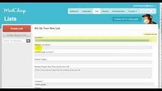 Управление списками в mailchimp
