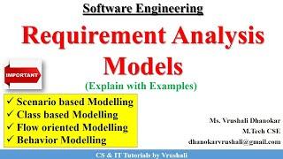 SE 19 : Requirement Models | Use Case | Activity | Class | Data Flow | State Diagrams