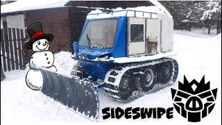 Гусеничный вездеход Сайдсвайп ( SIDESWIPE ) и снежная стихия.