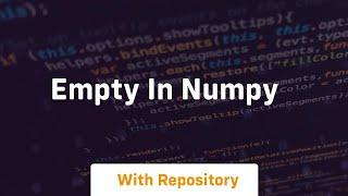 empty in numpy