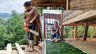 Repair wooden floors to make them sturdy, make bamboo floors for walkways