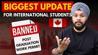 Biggest Update of 2024 for International Students in Canada | No more Work Permits for Students