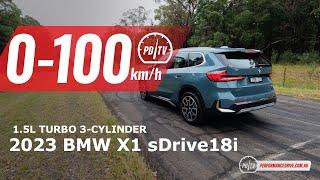 2023 BMW X1 sDrive18i 0-100km/h & engine sound