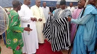 BISHOP ISAAC DUGU (Bishop of KATSINA-ALA Diocese) DRESSED BY THE TRADITIONAL RULERS OF AFIA