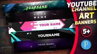 Free Youtube Banner Template Pixellab Android || plp template #2