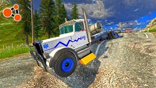 Potholes vs Trucks Cars BeamNG.drive | Beamng Crashes TV