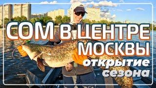 Поймал СОМА-ЛЮДОЕДА в центре Москвы. Рыбалка с #OnlySpin