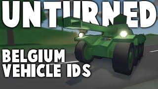 ALL BELGIUM VEHICLE IDS! (Unturned Guide)