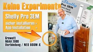 Keine Experimente – Shelly Pro 3EM App-Installation mit 4x Growatt NOAH 2000 / NEO 800M-X