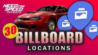 All BILLBOARD Locations | Need for Speed Payback (All 30 Billboard Collectibles)