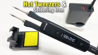 2 in 1 Hot Tweezers And Soldering Iron Unboxing and Review