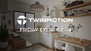 Twinmotion 2024.1 Friday Exercise Series - Kitchen Rendering