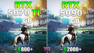 RTX 5070 Ti vs RTX 5090 -  Comparison in 11 Games | 4K