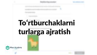 Toʻrtburchaklarni turlarga ajratish | Shakllar | Geometriya asoslari