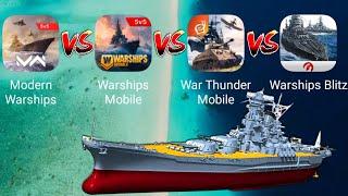 Warships Mobile 2 VS Modern Warships VS War Thunder Mobile VS World Of Warships Blitz