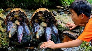 Bac's fishing technique, using many bamboo baskets to trap fish, go to the salon to get a haircut.