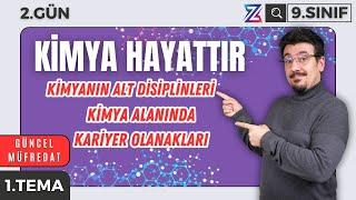 Kimya Alt Disiplinleri - Kariyer Olanakları + PDF  9.SINIF KİMYA YENİ MÜFREDAT 2025 1.ÜNİTE GÜN-2