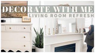 DIY AND DECORATE WITH ME | living room makeover & living room decorating ideas.