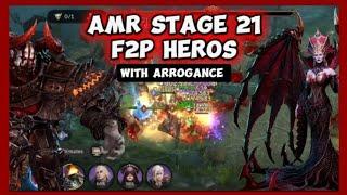 Artifact Material Raid Stage 21 | F2p Hero's + Arrogance | NO POD | Watcher of Realms.