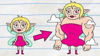 Tiny Tooth Fairy TRANSFORMS | Halloween   Boy & Dragon | Cartoons for Kids