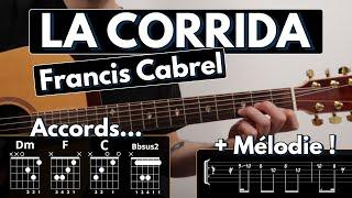 Jouer La Corrida de Francis Cabrel | Tuto Guitare acoustique (Tablature et Partition)