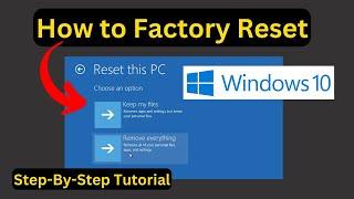 Factory Reset Windows 10 Boot Menu Troubleshoot | Windows 10 Renew | Clear Data Windows 10 PC Laptop