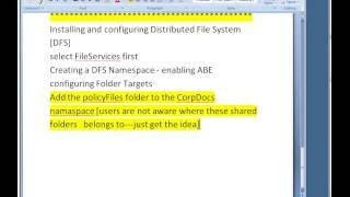 DFS (distributed File system)  installing &  Configuring by Enayat Meer