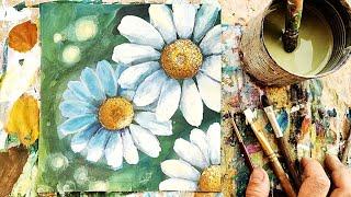 CHAMOMILE | We draw with paints in stages together