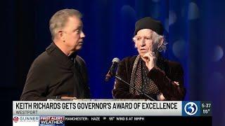 Rolling Stones guitarist Keith Richards receives Connecticut Governor’s Award of Excellence