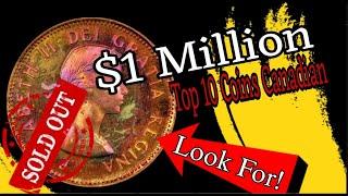 Top 10 Most Valuable coins  Canadian Penny Worth Money Look for