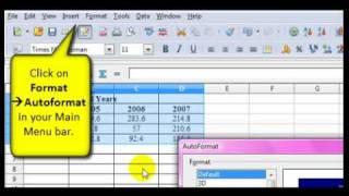 How to format cells in an OpenOffice Calc spreadsheet