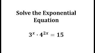 Solve an Exponential Equation with Different Bases