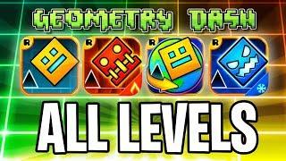 Every Geometry dash level! with coins! (GD, Meltdown, Subzero, World, 37 levels)