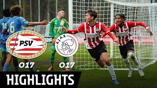 HIGHLIGHTS | Liam Slaats schiet PSV O17 voorbij Ajax O17 