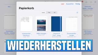 Goodnotes Dateien wiederherstellen | Goodnotes Papierkorb wiederherstellen Tutorial