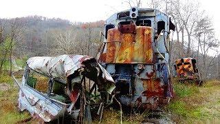 Abandoned Train Crash Remains from the Fugitive (Sitting in the North Carolina Mountains since 1993)