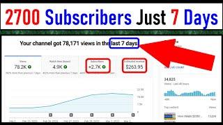 Unlocking the Secret Method: How to Gain 2700 Subscribers in Just 7 Days on YouTube