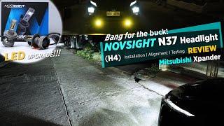 Novsight N37 (H4) LED Headight REVIEW - Installation I Alignment I Road Testing [PH]