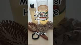 Extreme Minimalist Haircare | Using only 1 product? #extrememinimalism #underconsumption #shorts